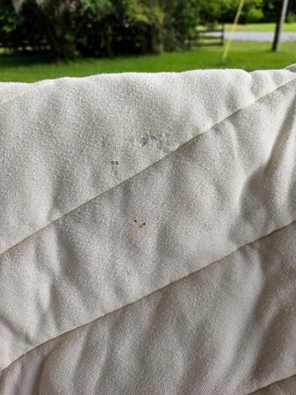 Vintage sleeping bag Snug Sack one size adult 70s patchwork quilted thick floral paisley wearable blanket zipper snaps camping red navy primary colors retro