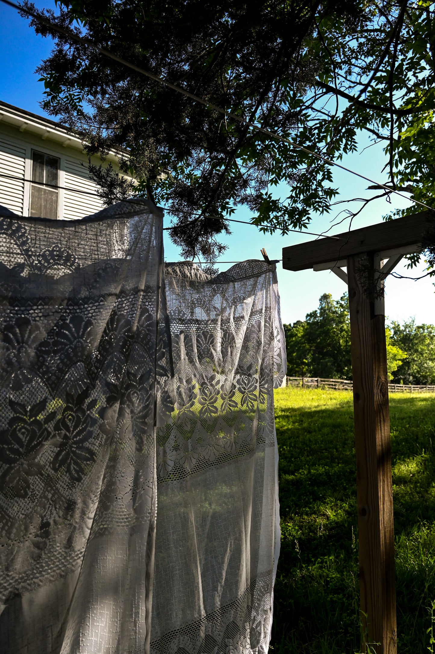 Vintage curtains, lace white floral rose set of 4 panels valance swag tiered scallop edge romantic