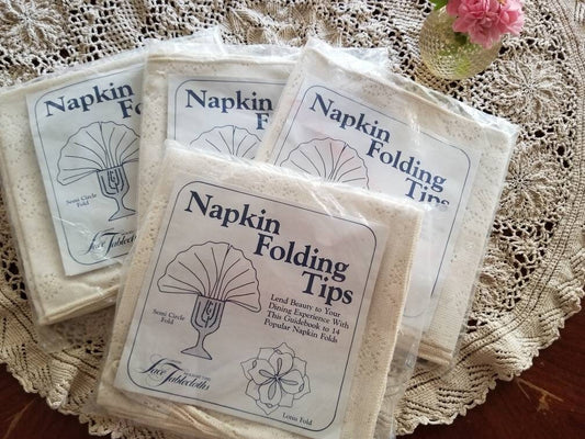 SALE Vintage napkins, lace, Johann Haviland, 17 x 17, beige, NOS, NIP, granny chic, shabby chic, cottage core, table linens, unused, new, floral